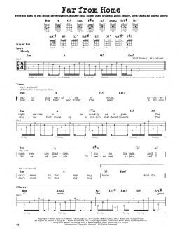 page one of Far From Home (Guitar Lead Sheet)