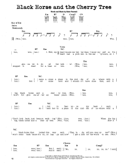 page one of Black Horse And The Cherry Tree (Guitar Lead Sheet)