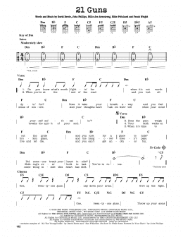 page one of 21 Guns (Guitar Lead Sheet)