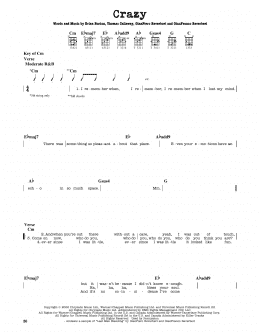 page one of Crazy (Guitar Lead Sheet)