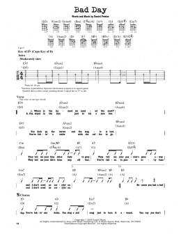 page one of Bad Day (Guitar Lead Sheet)