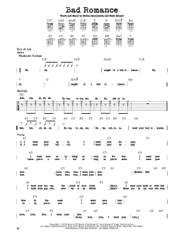page one of Bad Romance (Guitar Lead Sheet)