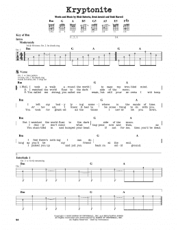 page one of Kryptonite (Guitar Lead Sheet)