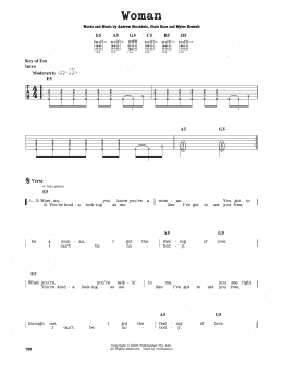 page one of Woman (Guitar Lead Sheet)