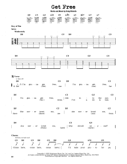 page one of Get Free (Guitar Lead Sheet)