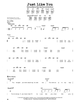 page one of Just Like You (Guitar Lead Sheet)