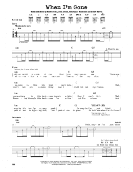 page one of When I'm Gone (Guitar Lead Sheet)