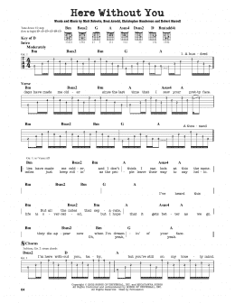 page one of Here Without You (Guitar Lead Sheet)