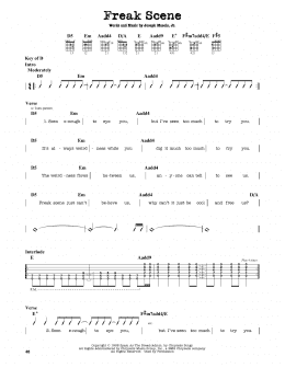page one of Freak Scene (Guitar Lead Sheet)