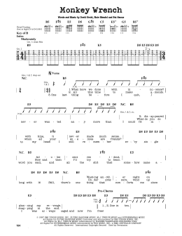 page one of Monkey Wrench (Guitar Lead Sheet)