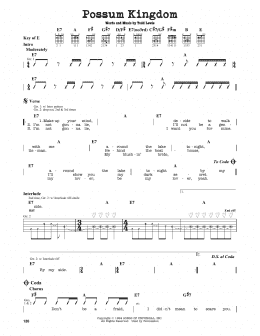 page one of Possum Kingdom (Guitar Lead Sheet)
