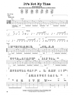 page one of It's Not My Time (Guitar Lead Sheet)