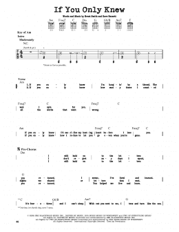 page one of If You Only Knew (Guitar Lead Sheet)