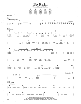page one of No Rain (Guitar Lead Sheet)