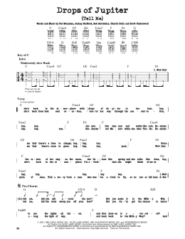 page one of Drops Of Jupiter (Tell Me) (Guitar Lead Sheet)