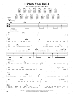 page one of Gives You Hell (Guitar Lead Sheet)