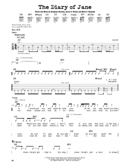 page one of The Diary Of Jane (Guitar Lead Sheet)