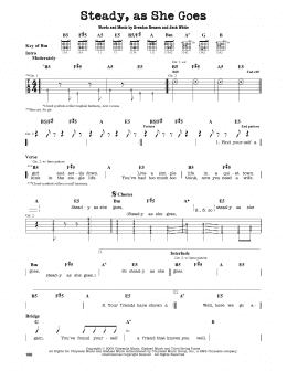 page one of Steady, As She Goes (Guitar Lead Sheet)