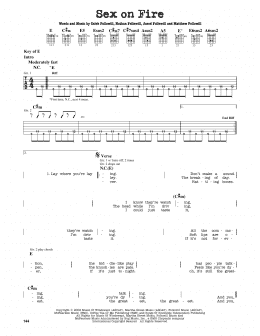 page one of Sex On Fire (Guitar Lead Sheet)