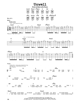 page one of Unwell (Guitar Lead Sheet)