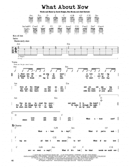 page one of What About Now (Guitar Lead Sheet)