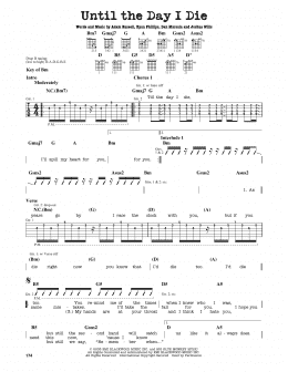 page one of Until The Day I Die (Guitar Lead Sheet)