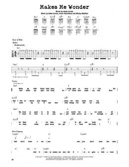 page one of Makes Me Wonder (Guitar Lead Sheet)