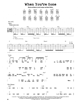page one of When You're Gone (Guitar Lead Sheet)