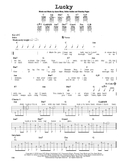 page one of Lucky (Guitar Lead Sheet)