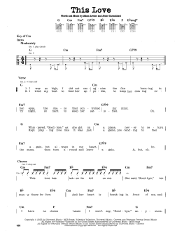 page one of This Love (Guitar Lead Sheet)