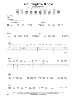 page one of You Oughta Know (Guitar Lead Sheet)