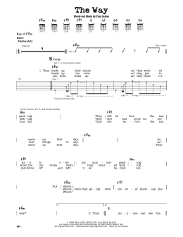 page one of The Way (Guitar Lead Sheet)