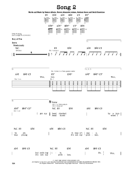 page one of Song 2 (Guitar Lead Sheet)