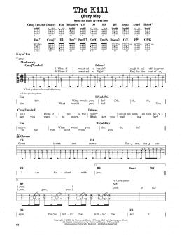 page one of The Kill (Bury Me) (Guitar Lead Sheet)