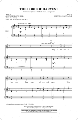 page one of The Lord Of Harvest (2-Part Choir)