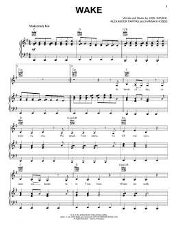 page one of Wake (Piano, Vocal & Guitar Chords (Right-Hand Melody))