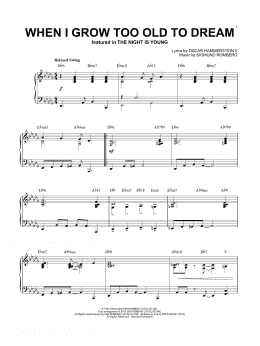 page one of When I Grow Too Old To Dream [Jazz version] (arr. Brent Edstrom) (Piano Solo)
