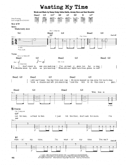page one of Wasting My Time (Guitar Lead Sheet)
