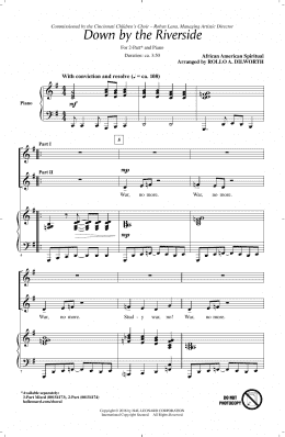 page one of Down By The Riverside (2-Part Choir)