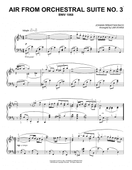 page one of Air From Suite No. 3 In D (Piano Solo)