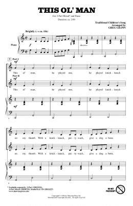 page one of This Ol' Man (3-Part Mixed Choir)