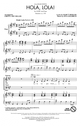 page one of Hola, Lola! (SATB Choir)