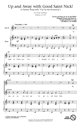 page one of Up And Away With Good Saint Nick (A Partner Song With "Up On The Housetop") (2-Part Choir)