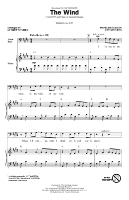 page one of The Wind (SATB Choir)