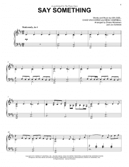 page one of Say Something (Cello and Piano)