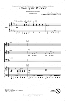 page one of Down By The Riverside (3-Part Mixed Choir)