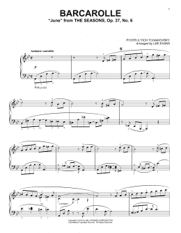 page one of Barcarolle In G Minor ("June"), Op. 37, No. 6 (arr. Lee Evans) (Piano Solo)