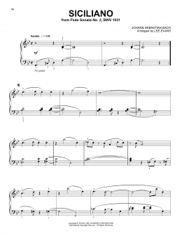 page one of Siciliano (Piano Solo)