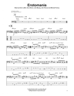 page one of Erotomania (Bass Guitar Tab)