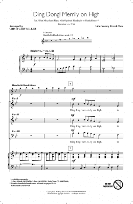 page one of Ding Dong! Merrily On High (3-Part Mixed Choir)